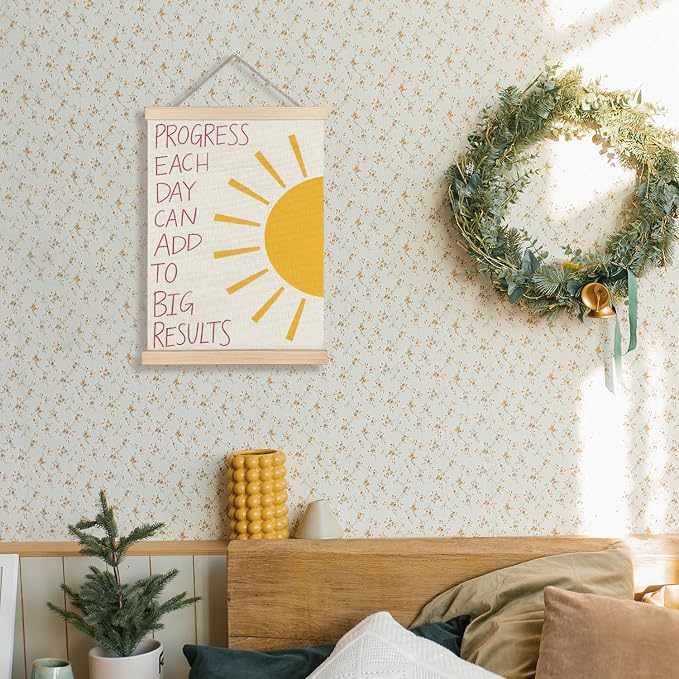 Supwhd Nursery Positive Affirmations Wall Decor, Inspirational Add Up to Big Results Office Wall Art, Motivational Quotes Wall Art for Office Classroom Home, 12x16