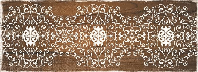 J&V TEXTILES Kitchen Mat Cushioned Anti Fatigue Floor Mat,19.6"x55", Thick Non Slip Waterproof Kitchen Rugs and Mats, Standing Mat for Kitchen,Floor,Home,Office,Desk,Sink,Laundry (Scroll)