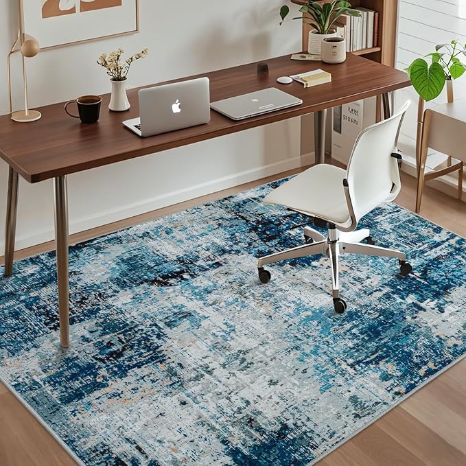 Office Chair Mat for Hardwood Floor, 72"x48" Easy Glide Computer Chair Mat Protector for Rolling Chair Under Desk Rug Nonslip Backing, Machine Wash