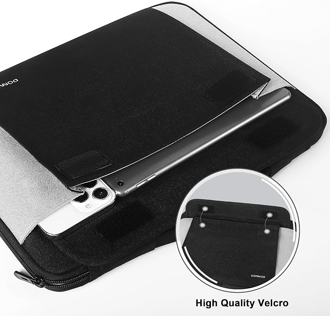 DOMISO 13 Inch Laptop Sleeve Case,Water Resistant Laptop Carry Protective Case with Handle for MacBook Air M4/A3240 2025, M3/A3113, M2/A2681 M1/A2337,13-inch MacBook Pro M2 M1,Black