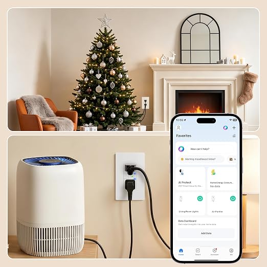 TOPELER Smart Wall Outlet with 2 Individually Controlled Ports, 15Amp TR Receptacle Control Appliances from Anywhere, 2.4 GHz WiFi Outlet Work with Alexa & Google Home, White, ETL & FCC Approval