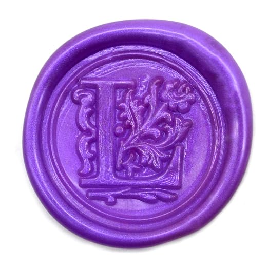 Initial Alphabet Wax Sealing Stamps, Brass Head Wooden Handle, for Thanksgiving Card/Envelope/Gift Wrap/Wedding Engagement Party Invitation - Letter L