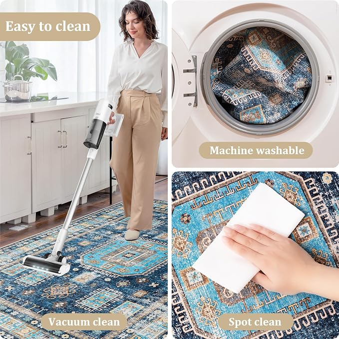 Office Chair Mat for Hardwood Floor, 48"x36" Easy Glide Computer Desk Mat Protector for Rolling Chair Under Desk Rug Nonslip Backing, Machine Wash (Modern)