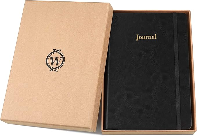 Wykeham's Executive 2026 Undated Daily Journal Planner – Customization Available (Black, 8.5"×5.5")