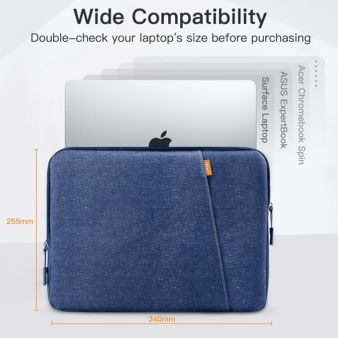 JETech Laptop Sleeve for 13-14Inch MacBook Neo (A18 Pro), MacBook Air/Pro (M1-M5) 2020-2026, 13-13.6 Inch Notebook, Waterproof Shock Resistant Bag Case with Accessory Pocket (Cobalt Blue)