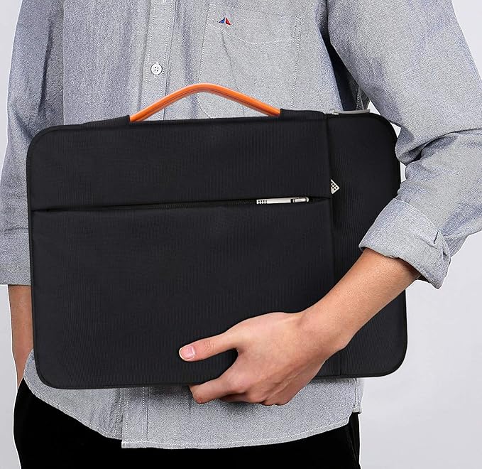Lacdo 360° Protective Laptop Sleeve Case for 13 inch MacBook Air M5 A3449 (2026), M4 A3240 2025, M3 A3113 A2681 A2337 | 13" MacBook Neo A18 Pro A3404 (2026) | iPad Air/Pro 13 M5 Computer Bag, Black