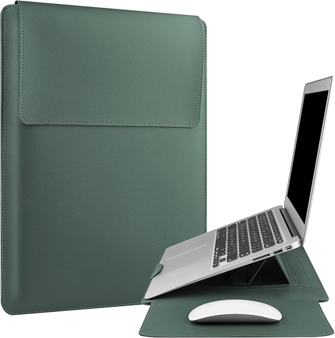 HoYiXi 13 Inch Laptop Sleeve Case Bag Compatible with 13‘’ MacBook Neo 2026/MacBook Air 13 M1 M2 2022-2018/MacBook Pro 13 M2 2022-2016/Surface Pro 8 2021/Surface Go 3 13-13.6'' Dell ASUS Acer PC,Green