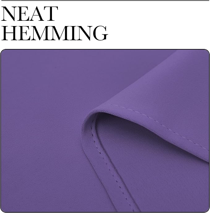NICETOWN Blackout Curtains for Living Room, Lilac Purple, 2 Panels, 42 by 63, Darkening Window Curtain Panels, Easy-Care Solid Thermal Insulated Draperies/Drapes for Daughter Room