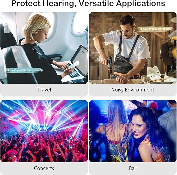 Ear Plugs for Sleeping Noise Cancelling, Soft for Concert, 20~30dB Reusable for Noise Reduction with 8 Ear Tips, Silicone Hearing Protection Earplugs for Sleep, Work