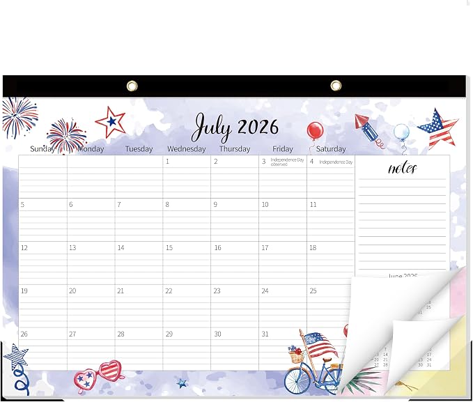 GuassLee Extra Large Desk Calendar 2026-2027 - 19 Months 20" x 30" Jumbo Desk Calendar from Jun. 2026 to Dec. 2027, Large Monthly Planner with Watercolor Design for Office School Home Organizing