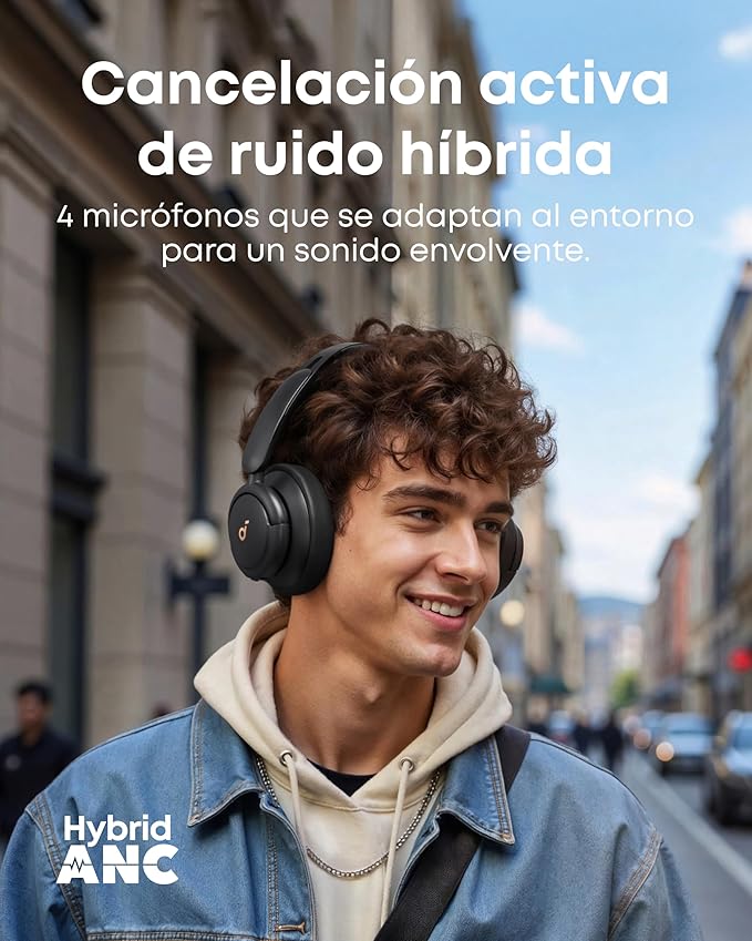 Soundcore by Anker Life Q30 Hybrid Active Noise Cancelling Headphones with Multiple Modes, Hi-Res Sound, Custom EQ via App, 40H Playtime, Comfortable Fit,Connect to 2 Devices (Renewed)
