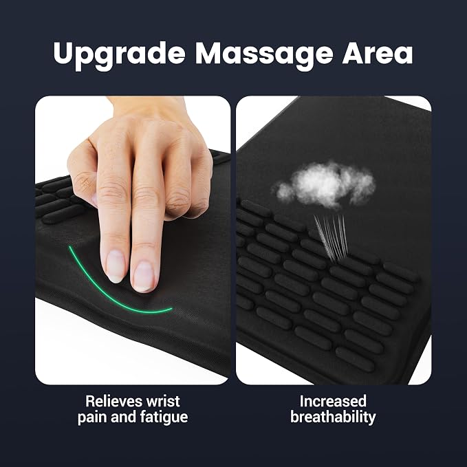 MEKASS Mouse Pad with Wrist Rest, Ergonomic Slope Mousepad for Carpal Tunnel Pain Relief, Memory Foam Desk Computer Wrist Support Mouse Pad with Non-Slip PU Base for Office Home (Beach)