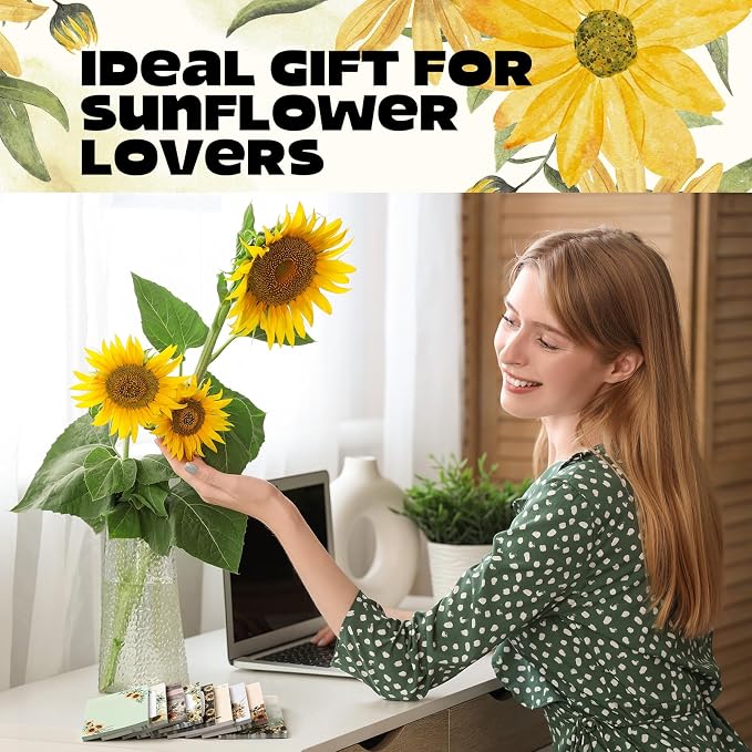 9 Pads Cute Sticky Notes Cartoon Self Stick Notepads 3x3 Inches Notes Adhesive Memo Pad Office Decor Gifts for Students School Teacher Office Meeting(Sunflower)