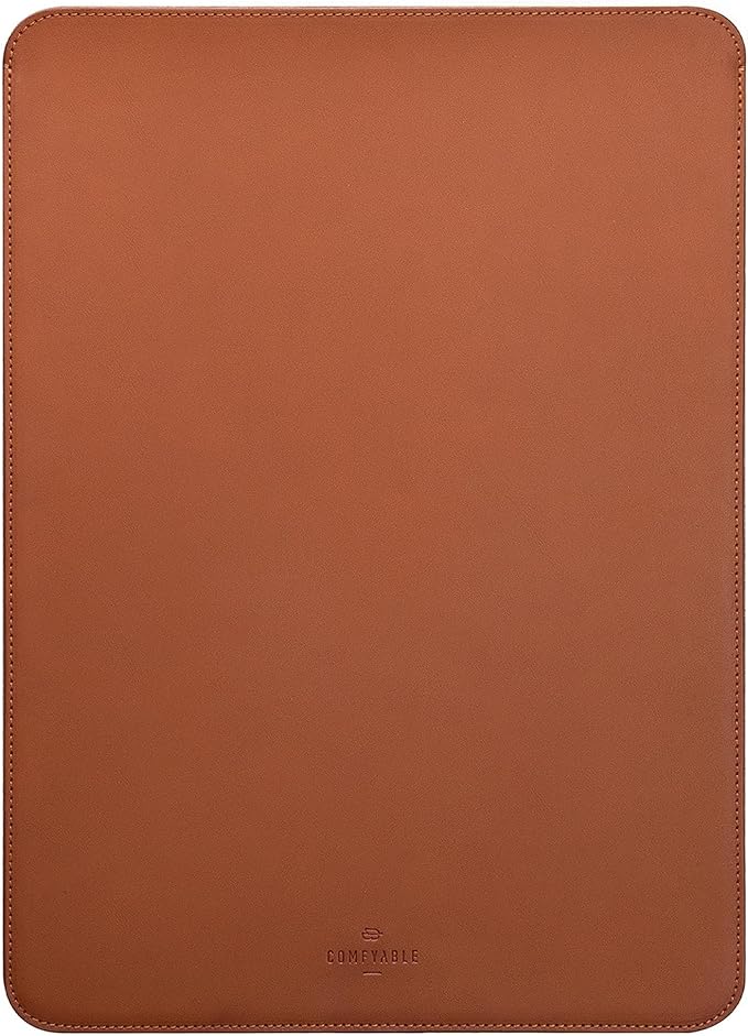 Comfyable Laptop Sleeve 13 Inch Precisely Compatible with MacBook Air M5 2026 & MacBook Pro/Neo A18, Faux Leather Cover Case, Brown