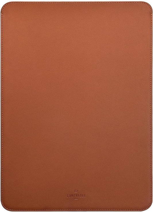 Comfyable Laptop Sleeve 13 Inch Precisely Compatible with MacBook Air M5 2026 & MacBook Pro/Neo A18, Faux Leather Cover Case, Brown