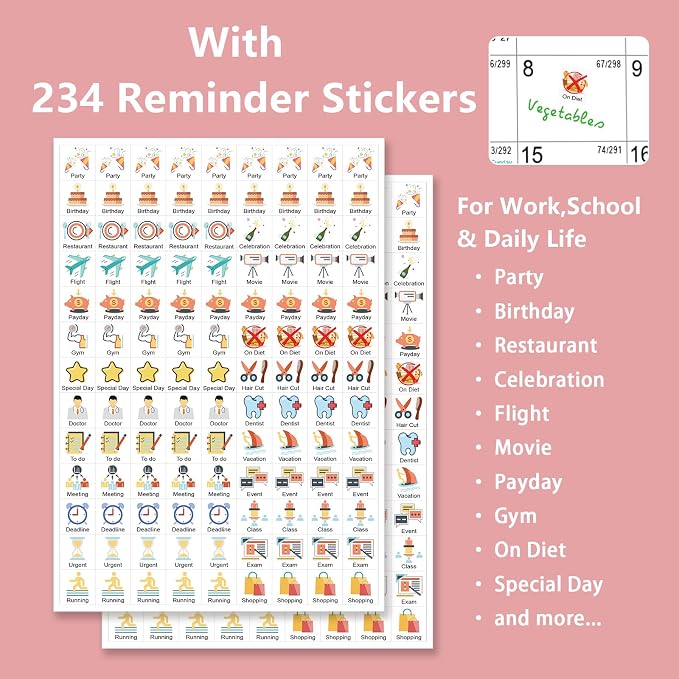 Small Desk Calendar 2026-2027, Koncci Standing Flip Desk Calendar with Stickers (July 2026-December 2027), US Holidays Marked Desktop Planner for Easy Organizing (7" x 8.5")