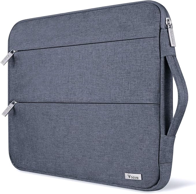 Voova 15.6 16 Inch Laptop Sleeve Case Compatible with MacBook Pro 16 M1/M2/M3/M4 Max 2019-2025, 15.6-16” Hp Lenovo Acer Asus, Waterproof Slim Computer Bag Cover with Handle, Dark Grey