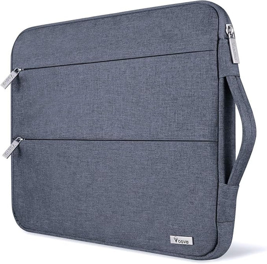 Voova 15.6 16 Inch Laptop Sleeve Case Compatible with MacBook Pro 16 M1/M2/M3/M4 Max 2019-2025, 15.6-16” Hp Lenovo Acer Asus, Waterproof Slim Computer Bag Cover with Handle, Dark Grey