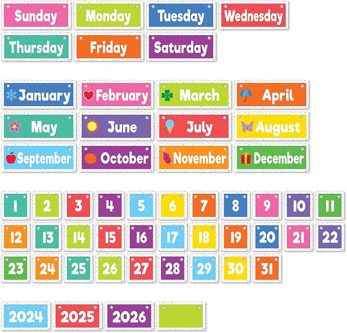 Teacher Created Resources Colorful Flip Calendar
