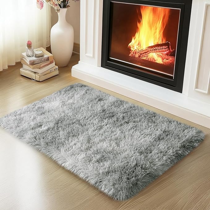 Mugorn Small Soft Shag Rugs for Bedroom, 2x3 Fluffy Area Rugs for Living Room