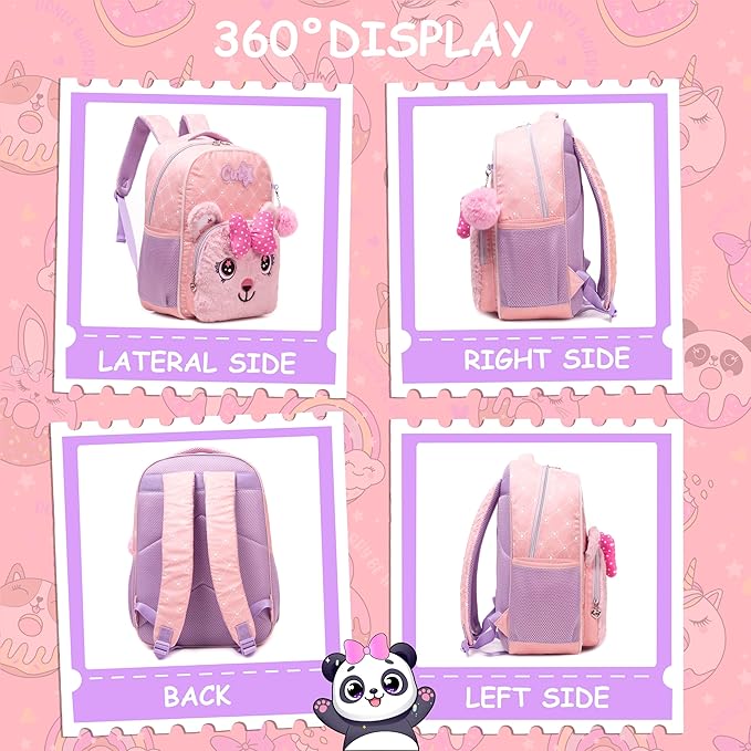 Led Backpack for Girls Backpacks for Kids with LED Strip Lights School Backpack for Girls with Lunch Box Back to School Supplies Cute Kawaii Kids Backpacks for Girl