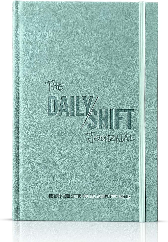 The Behavior Shift Daily Shift Goal Journal - Guided Journal for Goals, Productivity, Mindfulness & Self Care - Wellness Planner with Prompts for Men & Women - 52 Week undated Progress Tracker (Green)