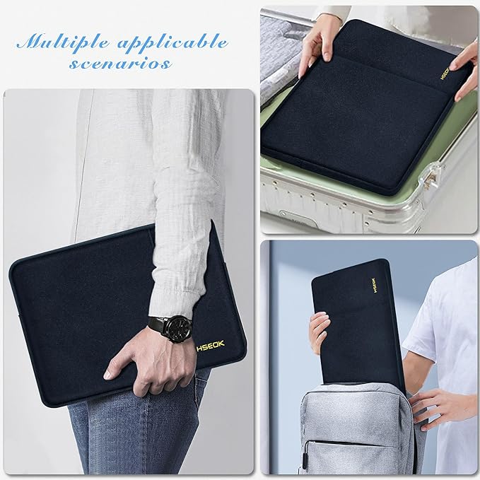 Hseok Laptop Case 13.3 Inch Sleeve Recycled Water Resistant Cover for MacBook Pro 14" M4 M3 M2 M1 and All Model 13.3" Mac Air/Pro, XPS 13 14 and Most Popular 13"-14" Notebooks,B01K01