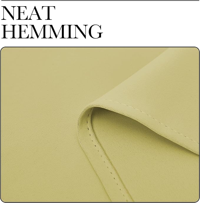 NICETOWN Blackout Curtains for Living Curtains, Paler Yellow, Set of 2, 52 by 63 Inch, Window Treatment Blackout Curtain Panels, Home Decor Thermal Insulated Solid Drapes for Bedroom