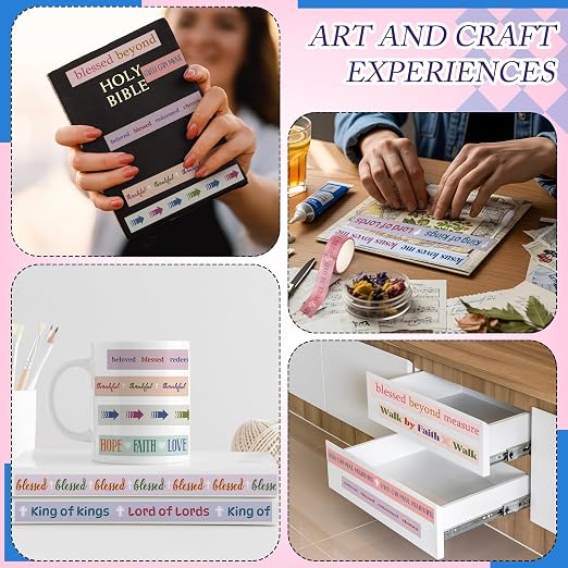 24 Rolls Back to School Christian Washi Tape Gifts Bulk Graduation VBS Religious Scripture Pastel Bible Verse Washi Tape for Bible Journaling Crafting Students BibleStudy Stationery