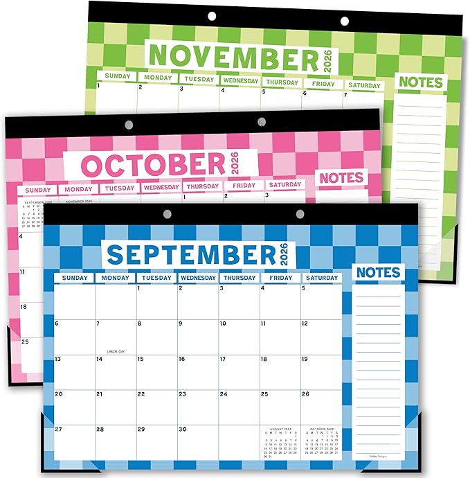 Hadley Designs Large Teacher Desk Calendar 2026-2027 - Desktop Calendar 2026, 18-Month Desk Calendars for Home, Office & Classroom, Cute Classroom Must Haves, Back to School Teacher Gifts