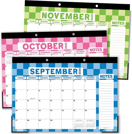 Hadley Designs Large Teacher Desk Calendar 2026-2027 - Desktop Calendar 2026, 18-Month Desk Calendars for Home, Office & Classroom, Cute Classroom Must Haves, Back to School Teacher Gifts