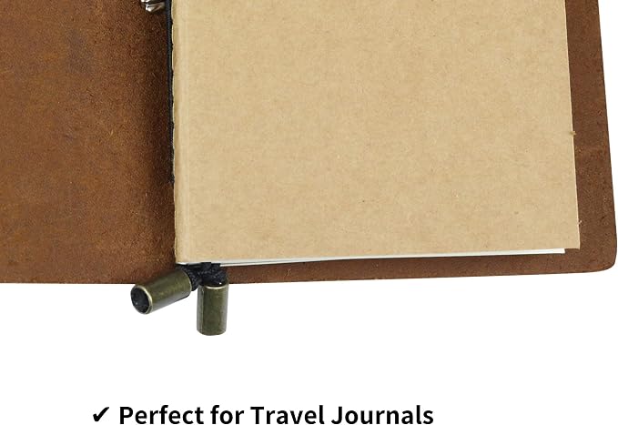 WANDERINGS Dotted Grid Travelers Notebook Insert/Large Journal Refill | 7" x 10.7" (18 x 27cm) | 3 Booklets, 180 Blank Pages | Travelers Notebook Refills for Journals, Diaries, Planners