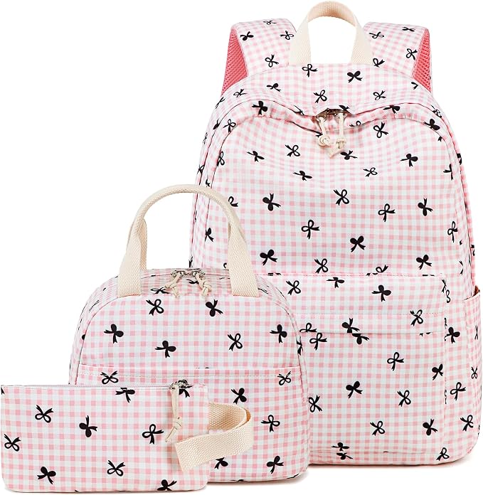 LEDAOU Backpack for Girls School Bag Kids Bookbag Teen Backpack Set Daypack with Lunch Bag and Pencil Case | Kids