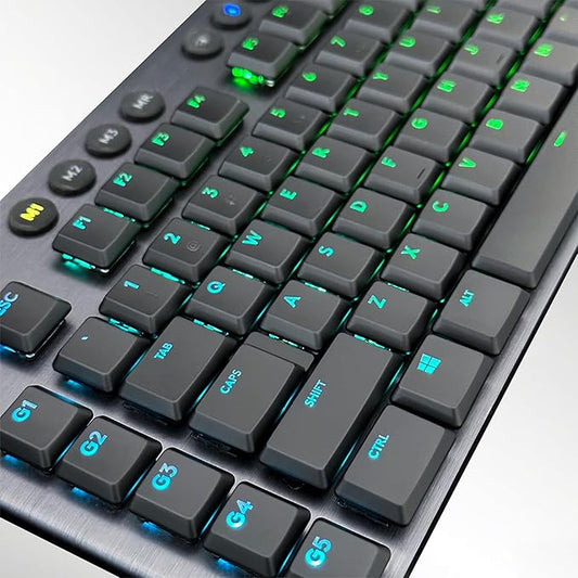 for G915,109 Keys Full Keycaps Set,Shine Through Custom Keyboard Keycaps Replacement for Logitech G813/G815/G913/G915 TKL RGB Mechanical Gaming Keyboard. (Black)