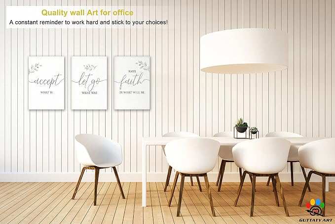 Office - Motivational 3-Panel Canvas Art, Inspirational Quotes, Positive Words, Entrepreneur Poster - 3 Pcs 12x18