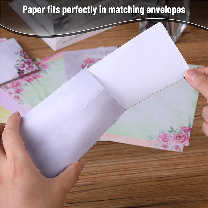 Mr. Pen- Stationery Writing Paper Set with Envelopes, 7.4" x 5.5" | 48 Letter Sheets & 24 Envelopes, Smooth Printable Letter Paper for Handwritten Notes, Personal Letters, Invitations