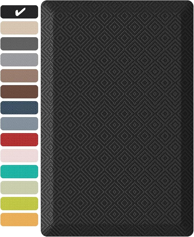 Ophanie Kitchen Mats for Floor, 3/4 inch Thick, 22x36 Anti Fatigue Cushioned Mat,Kitchen Rugs,Waterproof,Comfort Ergonomic Standing Mat for Office,Home,Sink with 99+ Pairs of Anti-Slip Bottom Ridges