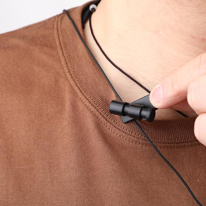 5 Pack Headphone Clips Headset Cable Clips for Earphone Wire Clips Cable Cord Clamp Hooks Collar Clamp Clothing Clips Earphone Winder Earbud Cable Clip Clamp Hooks, Fixing 2-4mm Headphone Wire