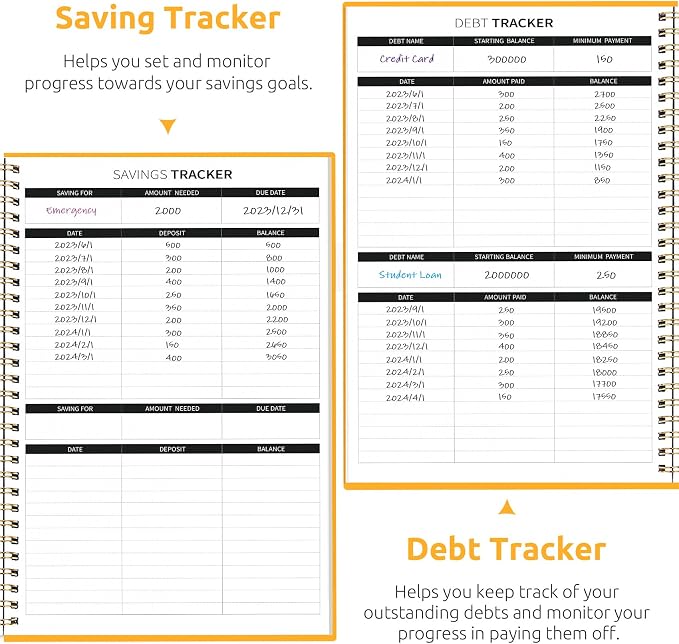 Budget Planner - Monthly Budget Book with Expense Tracker Notebook, Undated Bill Organizer & Finance Planner to Take Control of Your Money, Account Book to Manage Your Finances-Yellow