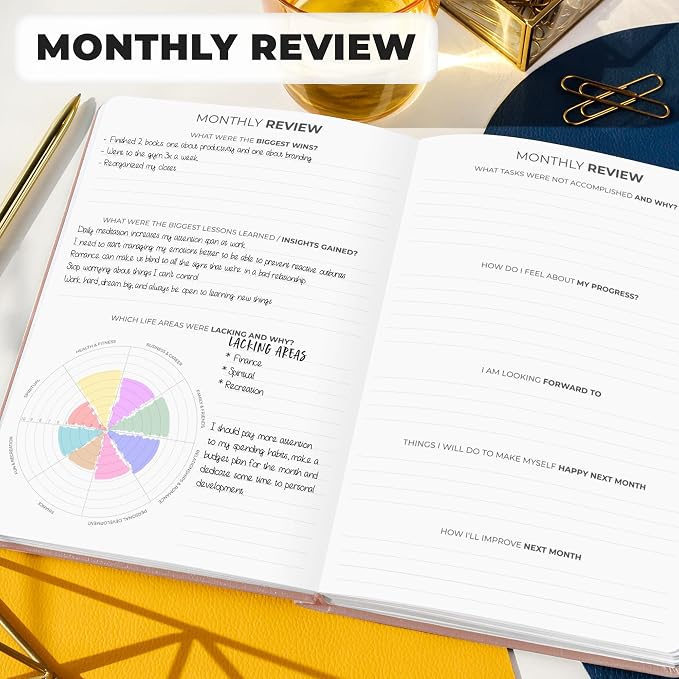 Clever Fox Planner Premium Edition – Undated Luxurious Weekly & Monthly Planner to Increase Productivity and Hit Your Goals – Organizer – Start Anytime, A5, Lasts 1 Year, Rose Gold (Weekly)