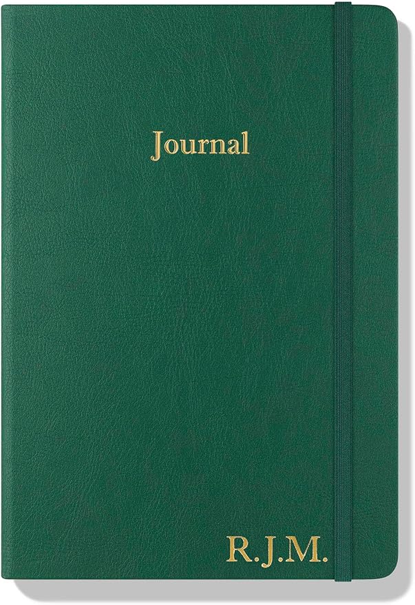 Wykeham's Executive 2026 Undated Daily Journal Planner – Customization Available (Personalized Racing Green, 8.5"×5.5")