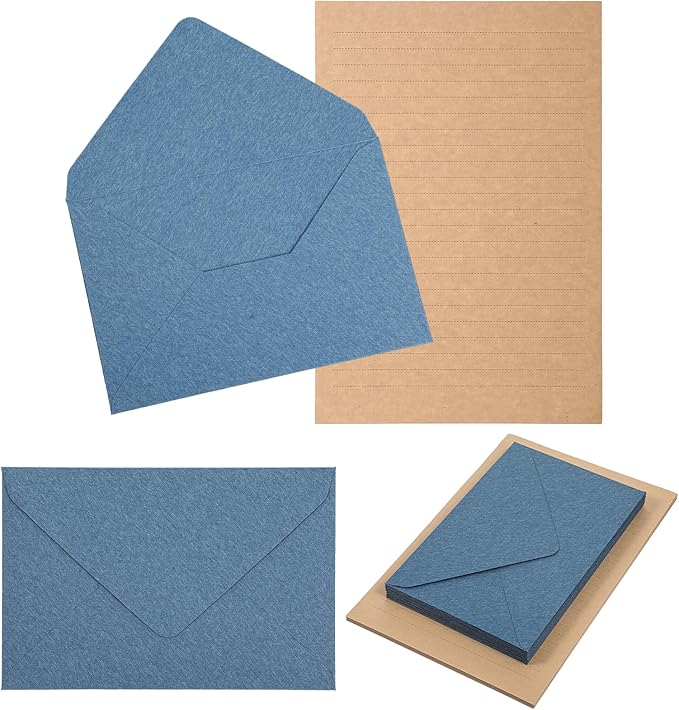 36Pcs Stationery Paper and Envelopes Set Premium Letter Writing Stationery Vintage Letter Paper and Envelopes Set (24 Writing Sheets + 12 Envelopes) for Love Letters and Party Invitations