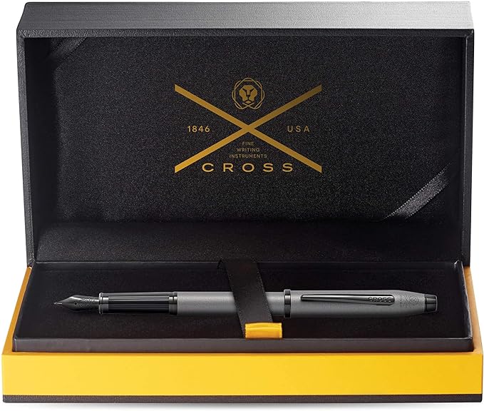 Cross Century II Gunmetal Gray Medium Nib Fountain Pen - Professional Pen for Everyday Use - Smooth Writing - Comfortable Grip - Black Ink - Durable Construction - Includes Gift Box
