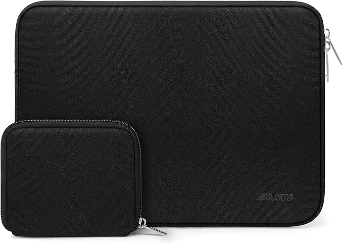 MOSISO Laptop Case 15 inch, 15 inch Laptop Sleeve Bag Compatible with MacBook Air M5 A3448 M4 A3241 M3 A3114 M2 A2941 2026-2023, Dell XPS, Neoprene Computer Sleeve Bag with Small Case, Black