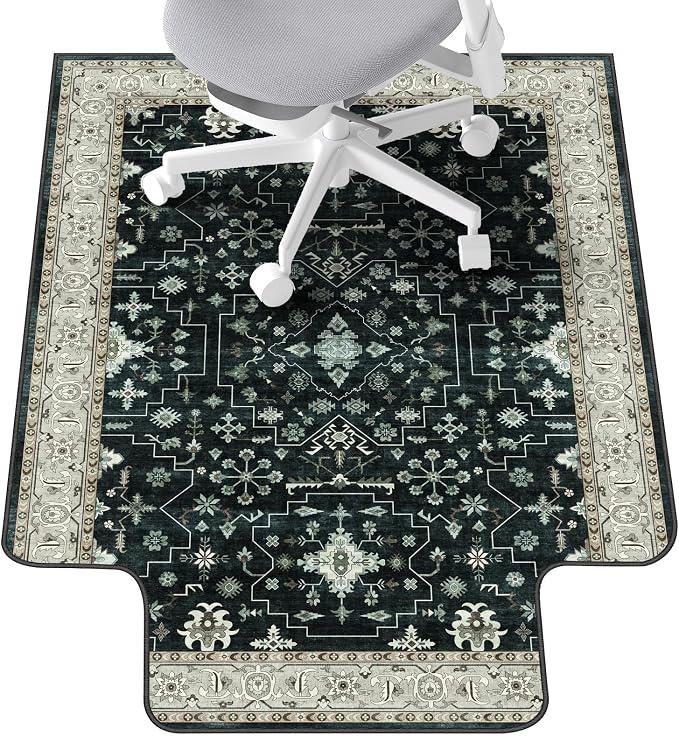 Office Chair Mat for Hardwood Floor & Tile Floor,36"X 48" Heavy Duty Desk Chair Mat for Hard Floors, Under Desk Rug for Rolling Computer Chair,Anti Slip,Low Pile Carpet Protector-Convex Frame
