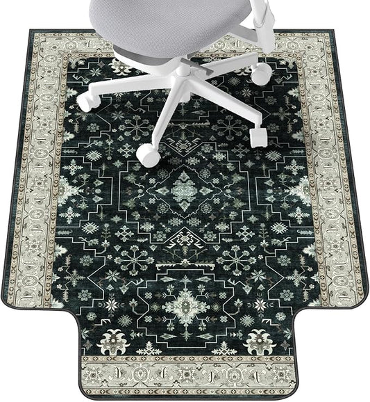 Office Chair Mat for Hardwood Floor & Tile Floor,36"X 48" Heavy Duty Desk Chair Mat for Hard Floors, Under Desk Rug for Rolling Computer Chair,Anti Slip,Low Pile Carpet Protector-Convex Frame