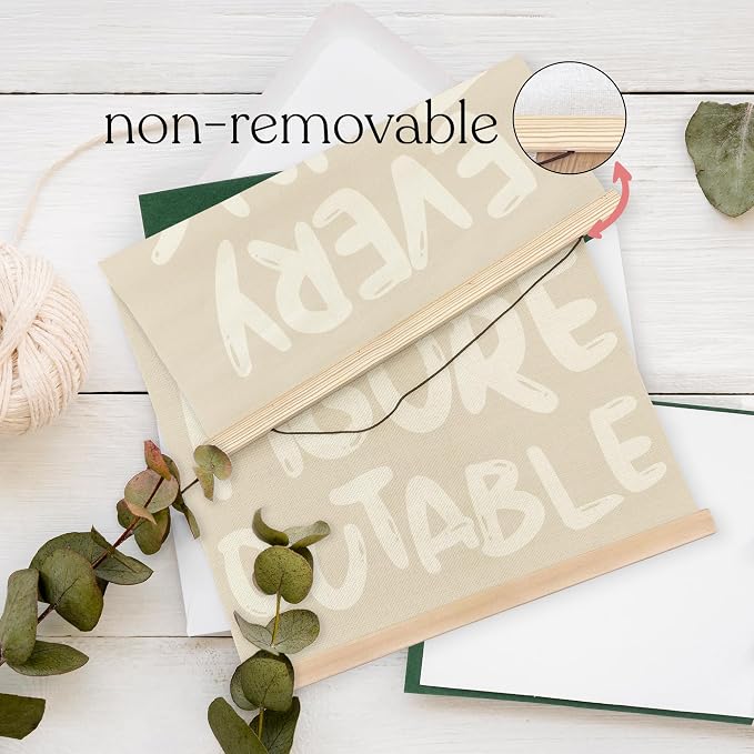 YQDEJ Beige Everything Is Figureoutable Inspirational Wall Art Poster Hanger Frame, Positive Affirmations Wall Decor, Motivational Wall Art for Home Office Classroom, 12x16 Inch