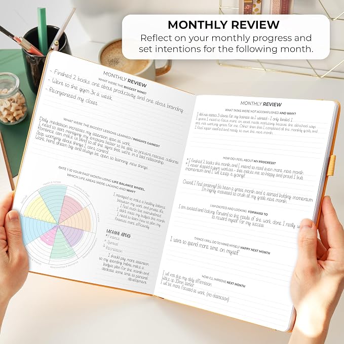 Clever Fox Planner PRO Schedule – Undated Weekly & Monthly Life Planner with Time Slots, Appointment Book & Daily Organizer, A4 (Amber Yellow)