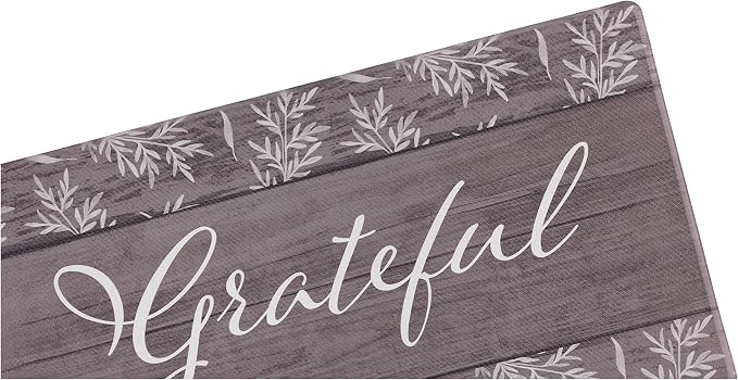 J&V TEXTILES Kitchen Runner Rugs Anti-Fatigue mats,Non Slip Waterproof Ergonomic Comfort Mat for Kitchen, Floor Home, Office, Sink, Laundry (Grateful, 20" x 36")