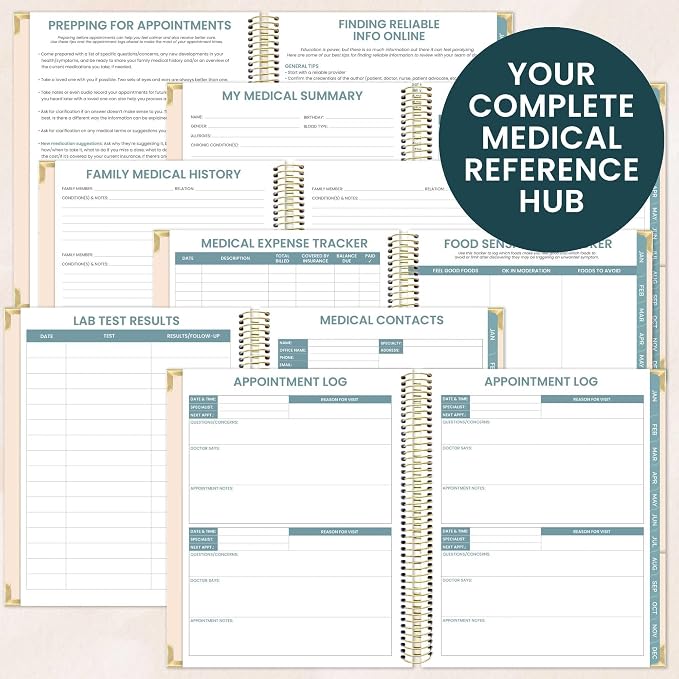 bloom daily planners Undated Chronic Illness Planner & Medical Journal - 12 Month Pain & Symptom Tracker, Mood & Medication Log, Appointment Organizer (7” x 9”)- You Are Stronger Than You Think